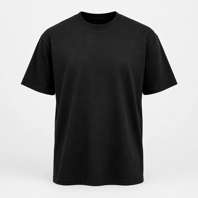 Black T-shirt template